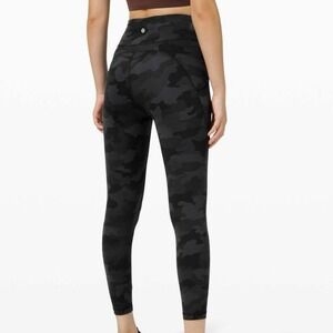 LULULEMON Invigorate Camo Deep Coal Multi High Rise Active Workout Leggings 20